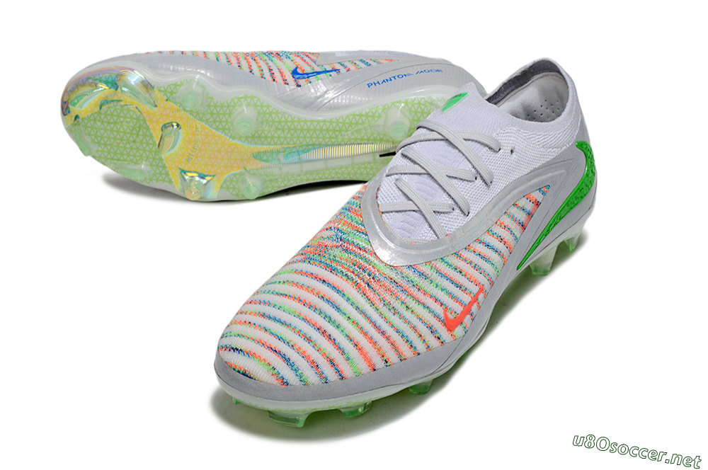 Unisex Nike Phantom 6 Elite FG Football Boots - White/Red/Yellow 3