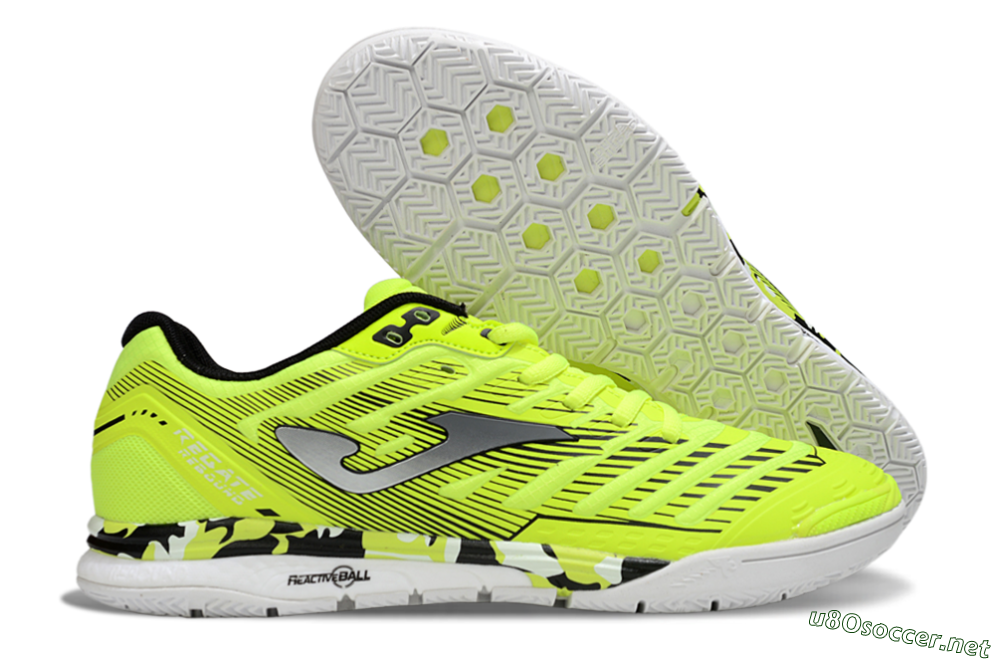 Men's Joma Top Flex IC Football Shoes - Yellow/Silver/Black 2