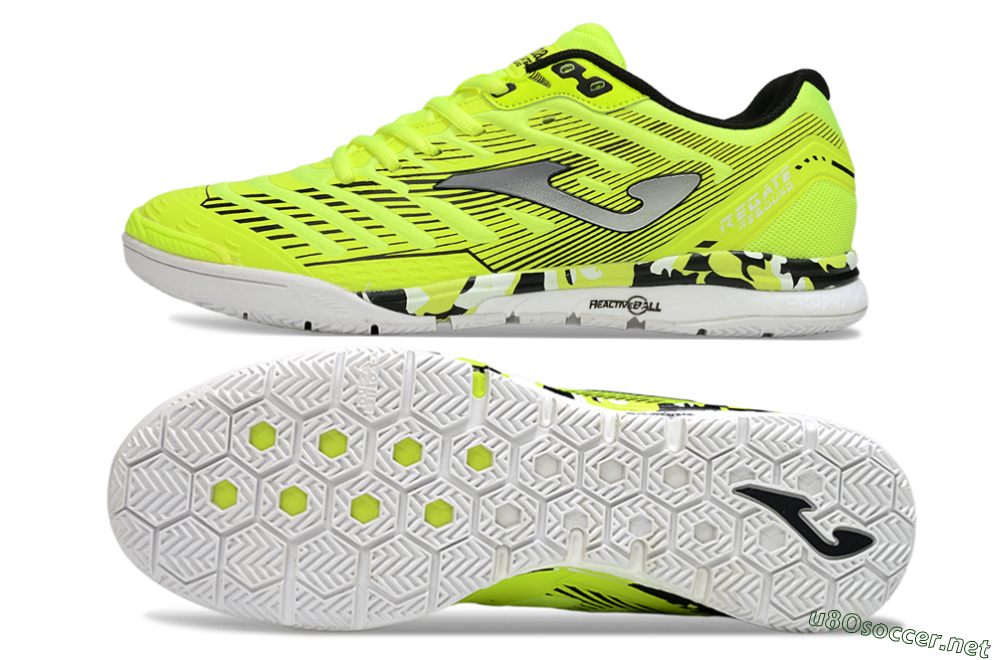 Men's Joma Top Flex IC Football Shoes - Yellow/Silver/Black 1