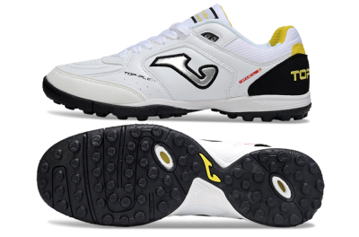 Men's Joma Top Flex TF Football Shoes - White/Silver/Black