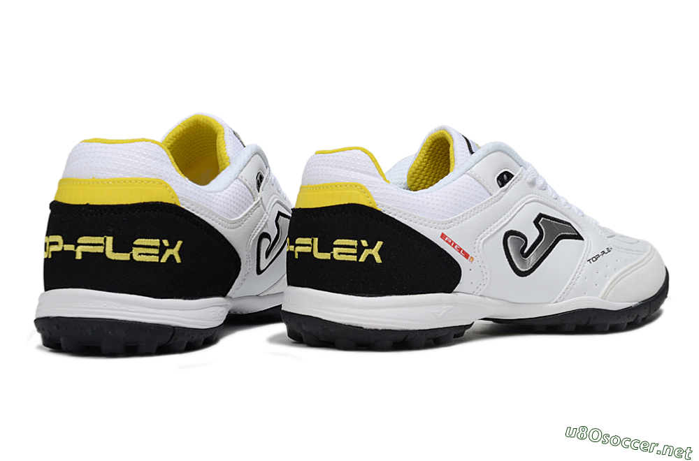 Men's Joma Top Flex TF Football Shoes - White/Silver/Black 6
