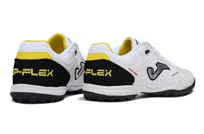 Men's Joma Top Flex TF Football Shoes - White/Silver/Black