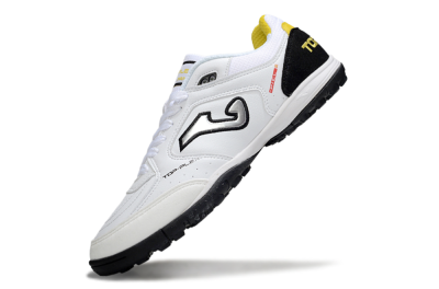 Men's Joma Top Flex TF Football Shoes - White/Silver/Black