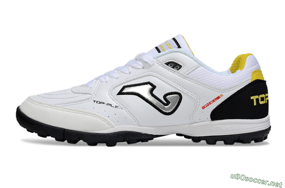 Men's Joma Top Flex TF Football Shoes - White/Silver/Black 0