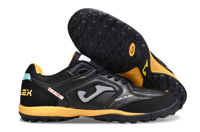 Men's Joma Top Flex TF Football Shoes - Black/Grey/Yellow