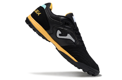 Men's Joma Top Flex TF Football Shoes - Black/Grey/Yellow
