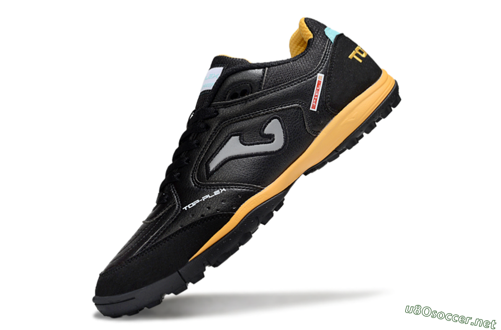 Men's Joma Top Flex TF Football Shoes - Black/Grey/Yellow 5