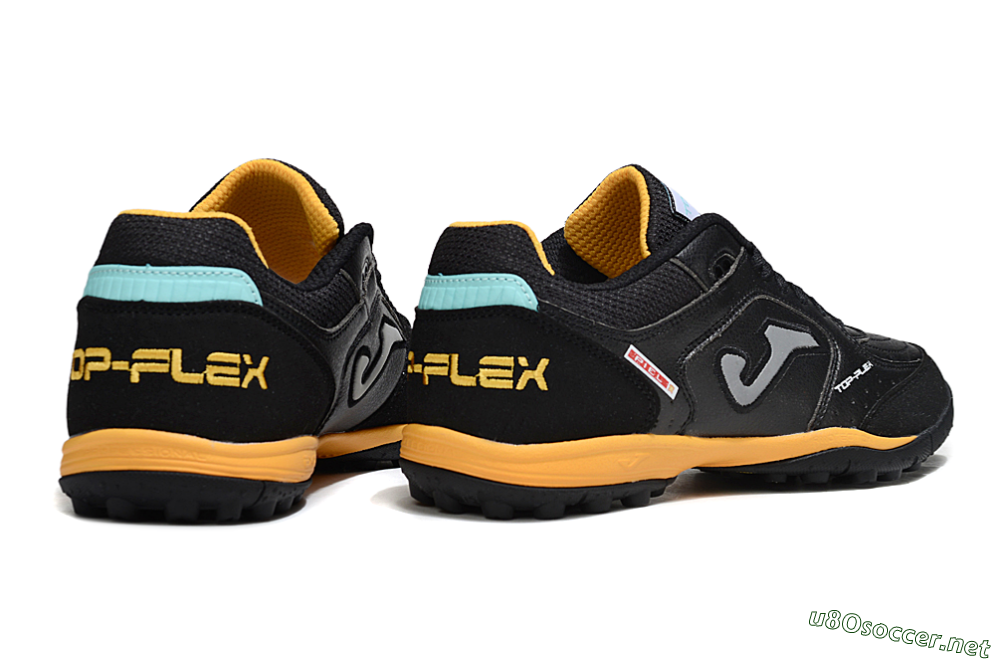 Men's Joma Top Flex TF Football Shoes - Black/Grey/Yellow 6