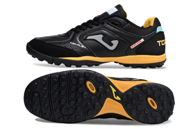 Men's Joma Top Flex TF Football Shoes - Black/Grey/Yellow