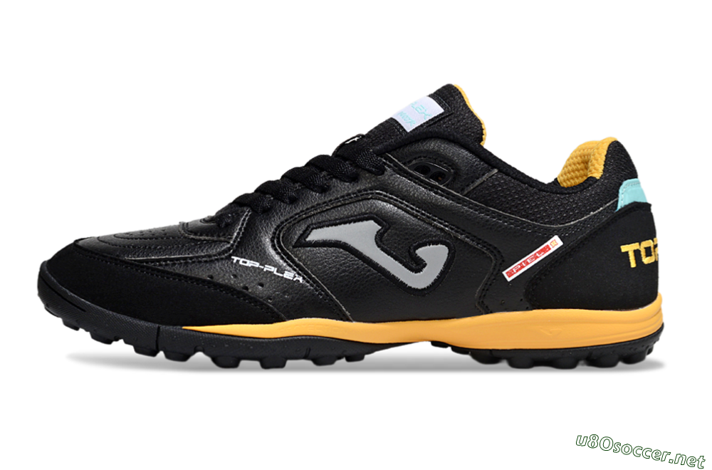 Men's Joma Top Flex TF Football Shoes - Black/Grey/Yellow 0