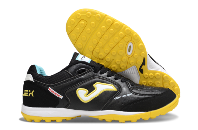 Men's Joma Top Flex TF Football Shoes - Black/White/Yellow