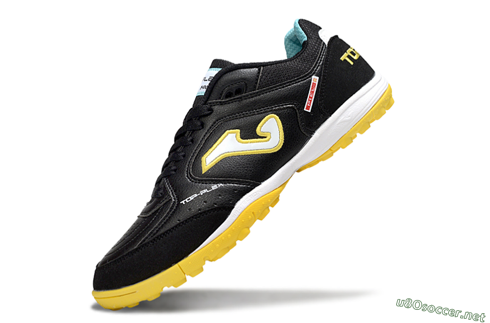 Men's Joma Top Flex TF Football Shoes - Black/White/Yellow 5