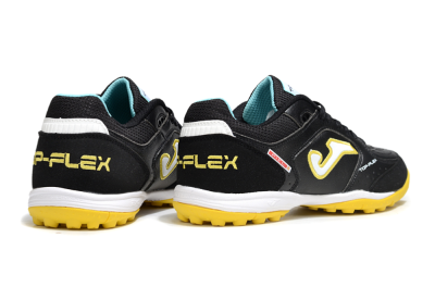Men's Joma Top Flex TF Football Shoes - Black/White/Yellow