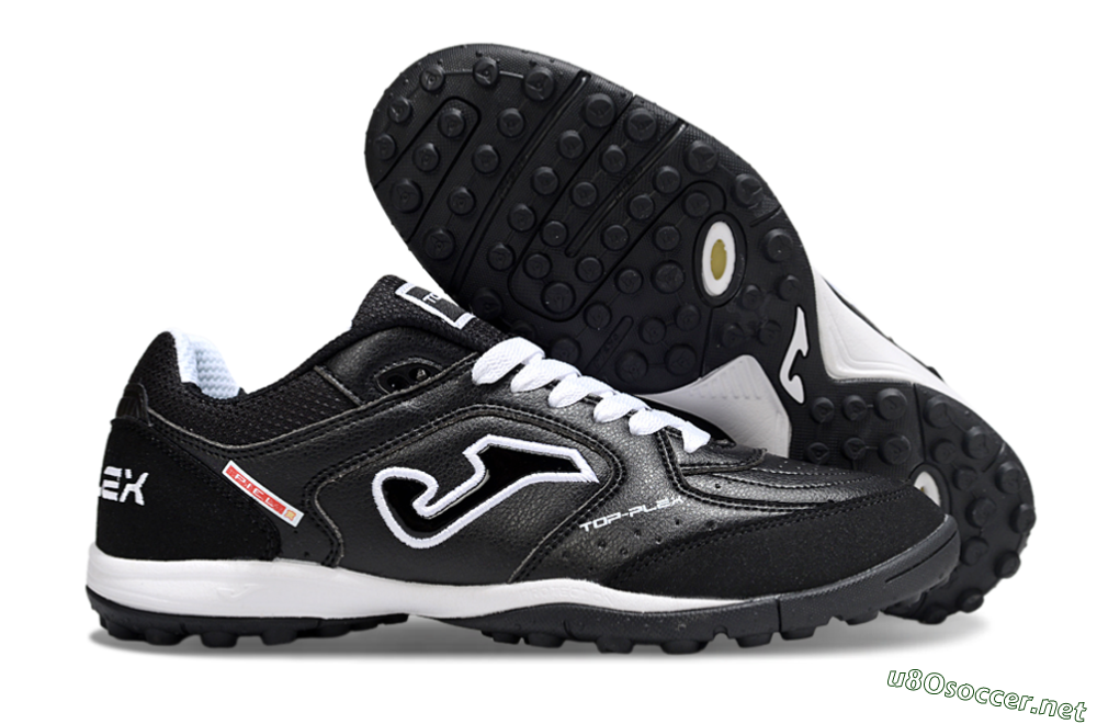 Men's Joma Top Flex TF Football Shoes - Black/White/Red 2