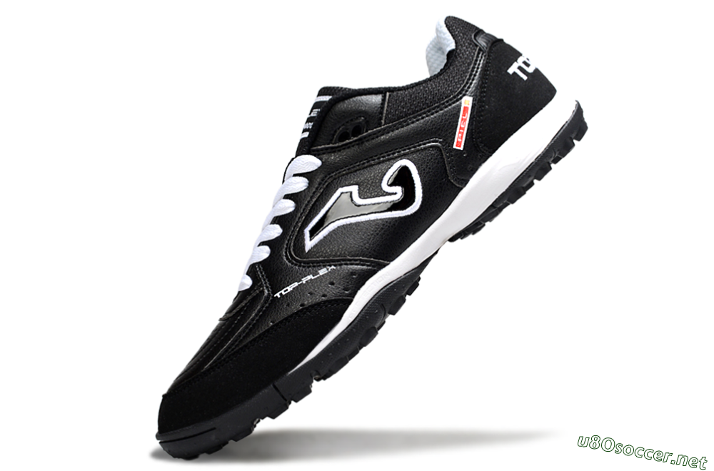 Men's Joma Top Flex TF Football Shoes - Black/White/Red 5