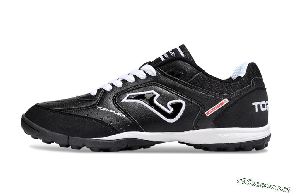 Men's Joma Top Flex TF Football Shoes - Black/White/Red 0