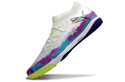 Men's Puma Future 8 Ultimate TF Football Shoes - White/Purple/Blue