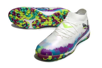 Men's Puma Future 8 Ultimate TF Football Shoes - White/Purple/Blue