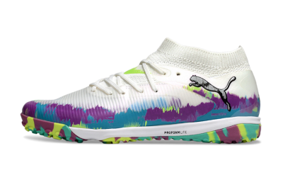 Men's Puma Future 8 Ultimate TF Football Shoes - White/Purple/Blue