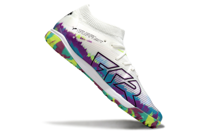 Men's Puma Future 8 Ultimate TF Football Shoes - White/Purple/Blue
