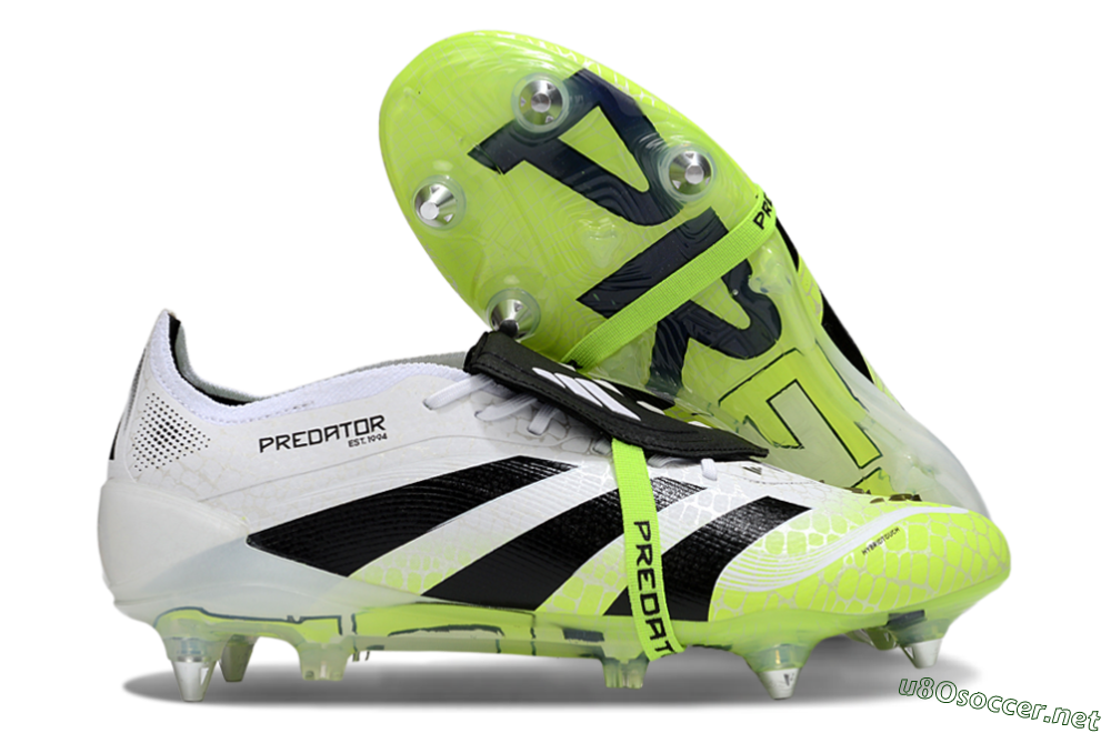 Men's Adidas 25 Predator Elite Foldover Tongue SG Football Boots - White/Yellow/Black 2