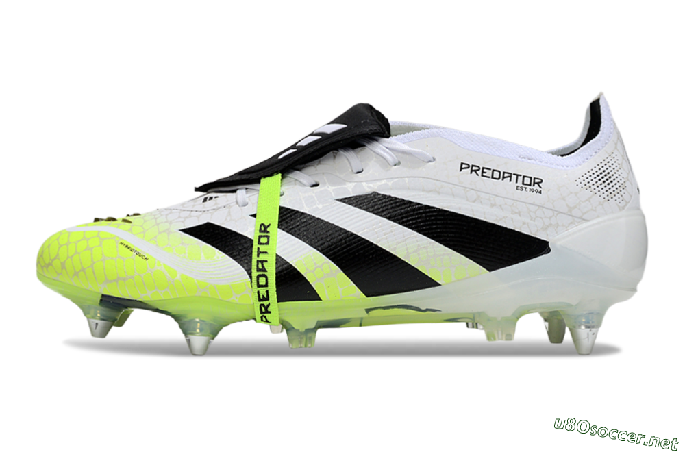 Men's Adidas 25 Predator Elite Foldover Tongue SG Football Boots - White/Yellow/Black 0