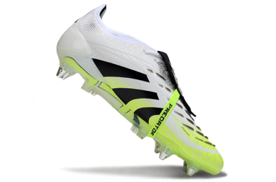 Men's Adidas 25 Predator Elite Foldover Tongue SG Football Boots - White/Yellow/Black