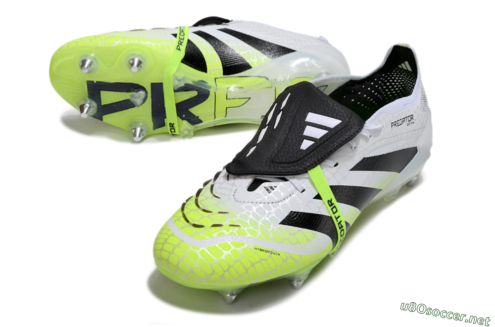 Men's Adidas 25 Predator Elite Foldover Tongue SG Football Boots - White/Yellow/Black 3