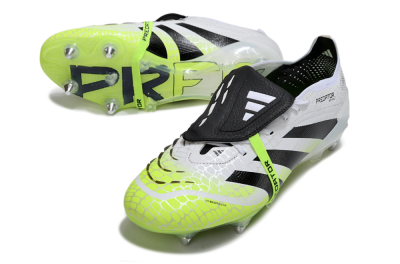 Men's Adidas 25 Predator Elite Foldover Tongue SG Football Boots - White/Yellow/Black