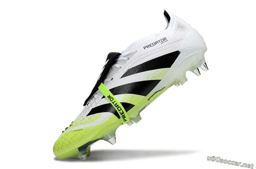 Men's Adidas 25 Predator Elite Foldover Tongue SG Football Boots - White/Yellow/Black 5