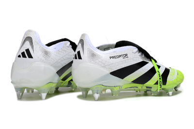 Men's Adidas 25 Predator Elite Foldover Tongue SG Football Boots - White/Yellow/Black