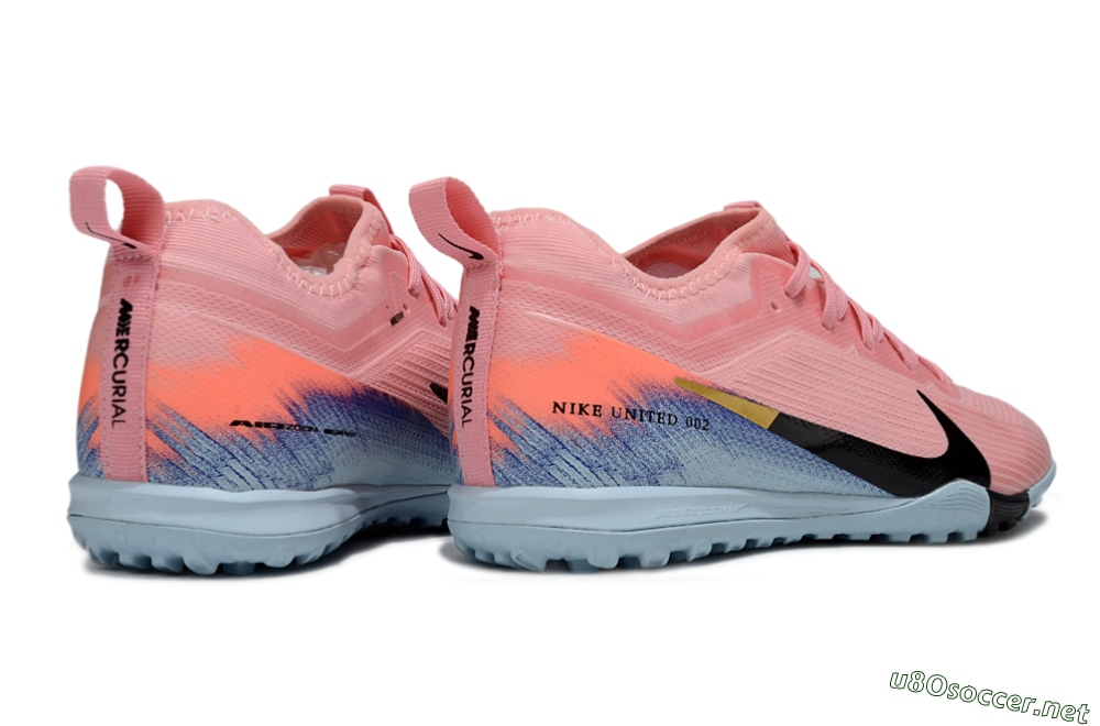 Unisex Nike Air Zoom Mercurial Vapor 16 Pro TF Football Shoes - Pink/Black/Gold 6