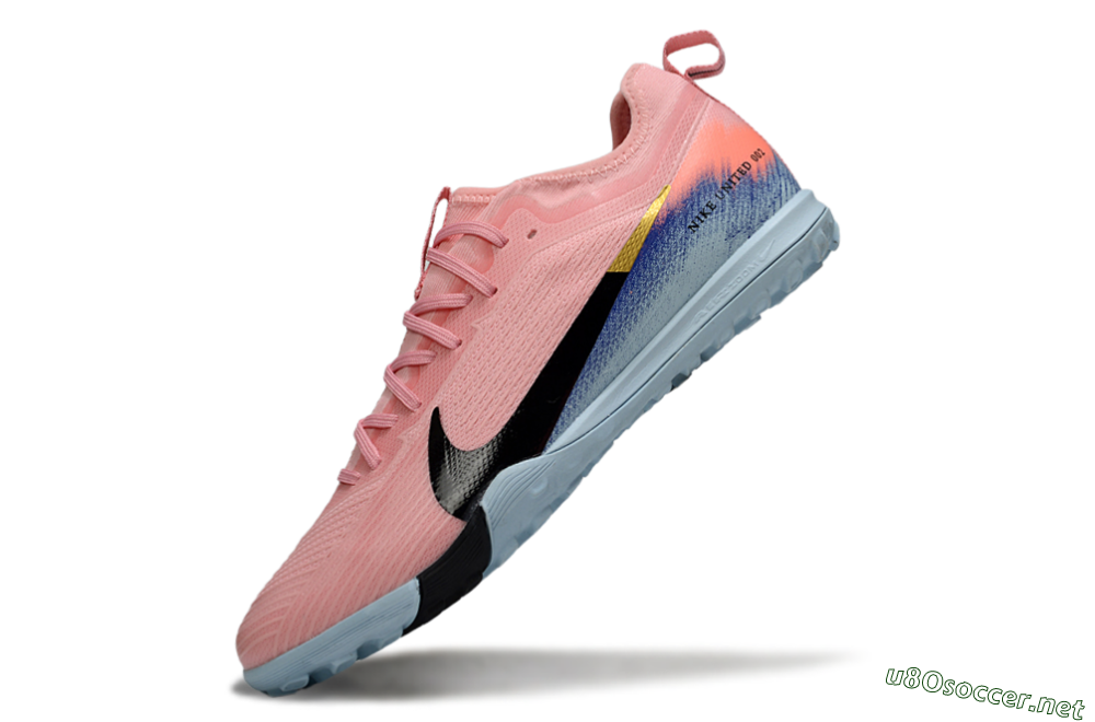 Unisex Nike Air Zoom Mercurial Vapor 16 Pro TF Football Shoes - Pink/Black/Gold 5