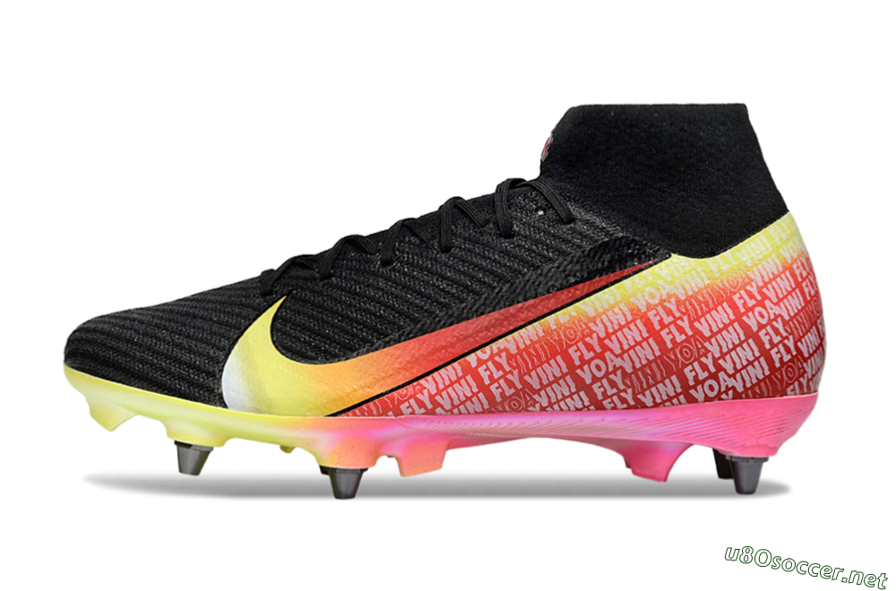 Men's Nike Air Zoom Mercurial Superfly 10 Elite SG Football Boots - Black/Yellow/Red 0