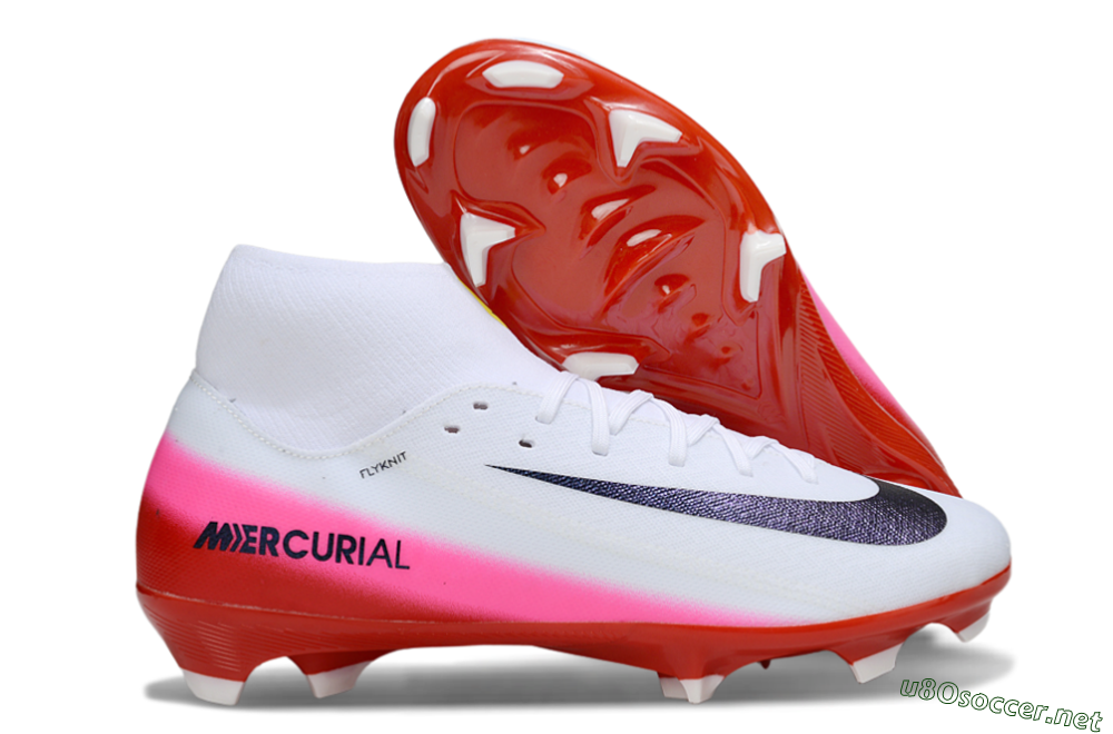 Men's Nike Air Zoom Mercurial Superfly 10 Academy FG Football Boots - White/Black/Red 2