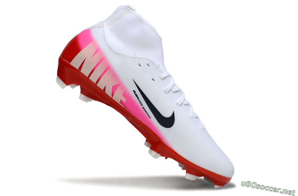 Men's Nike Air Zoom Mercurial Superfly 10 Academy FG Football Boots - White/Black/Red 4