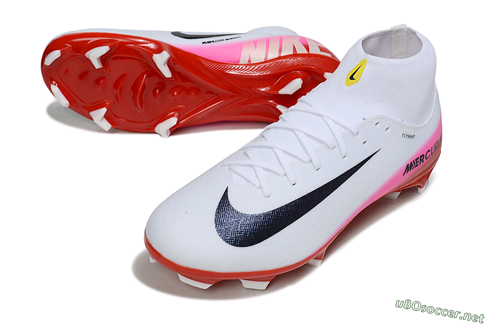 Men's Nike Air Zoom Mercurial Superfly 10 Academy FG Football Boots - White/Black/Red 3