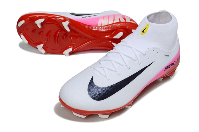 Men's Nike Air Zoom Mercurial Superfly 10 Academy FG Football Boots - White/Black/Red