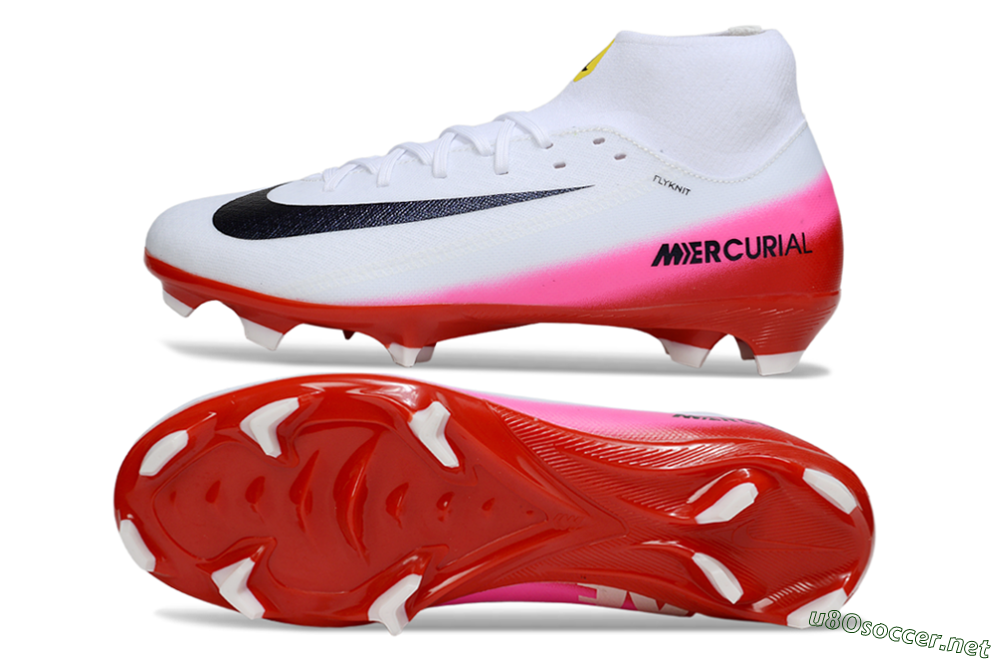 Men's Nike Air Zoom Mercurial Superfly 10 Academy FG Football Boots - White/Black/Red 1