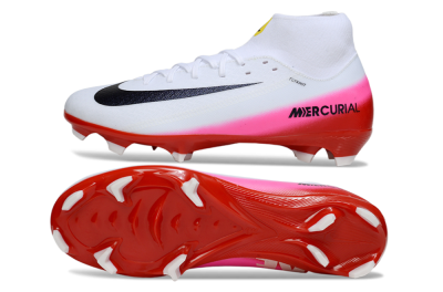 Men's Nike Air Zoom Mercurial Superfly 10 Academy FG Football Boots - White/Black/Red