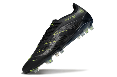 Men's Adidas Predator 25 Elite FG Football Boots - Black/Silver/Yellow