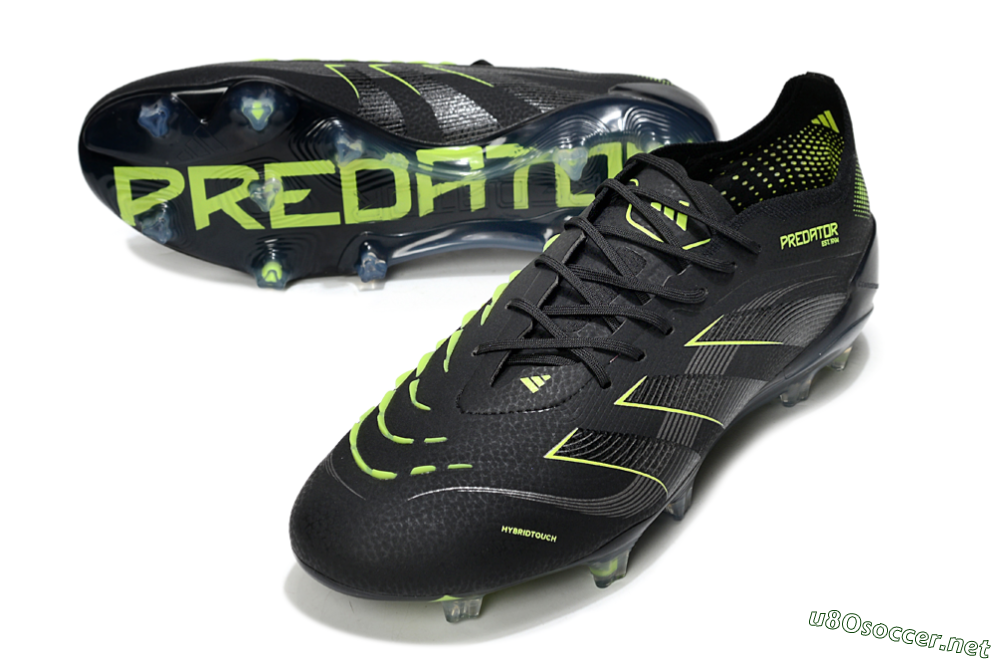 Men's Adidas Predator 25 Elite FG Football Boots - Black/Silver/Yellow 3