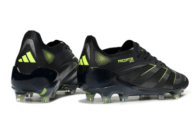 Men's Adidas Predator 25 Elite FG Football Boots - Black/Silver/Yellow