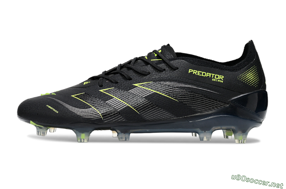 Men's Adidas Predator 25 Elite FG Football Boots - Black/Silver/Yellow 0