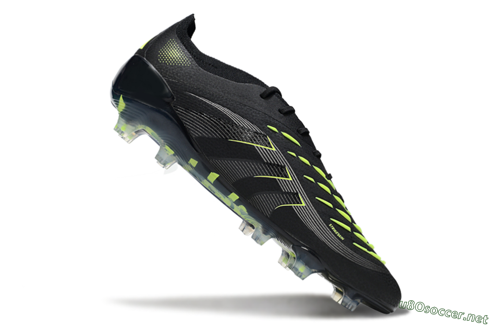 Men's Adidas Predator 25 Elite FG Football Boots - Black/Silver/Yellow 4