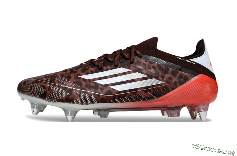 Men's Adidas F50 Elite SG Football Boots - Leopard/Red/Silver 0