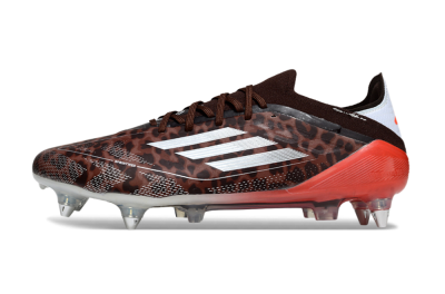 Men's Adidas F50 Elite SG Football Boots - Leopard/Red/Silver