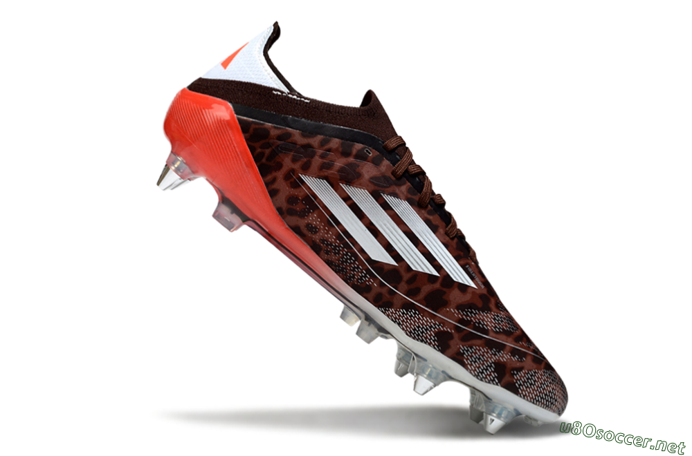 Men's Adidas F50 Elite SG Football Boots - Leopard/Red/Silver 4