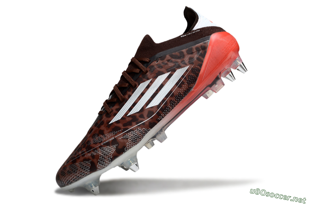 Men's Adidas F50 Elite SG Football Boots - Leopard/Red/Silver 5