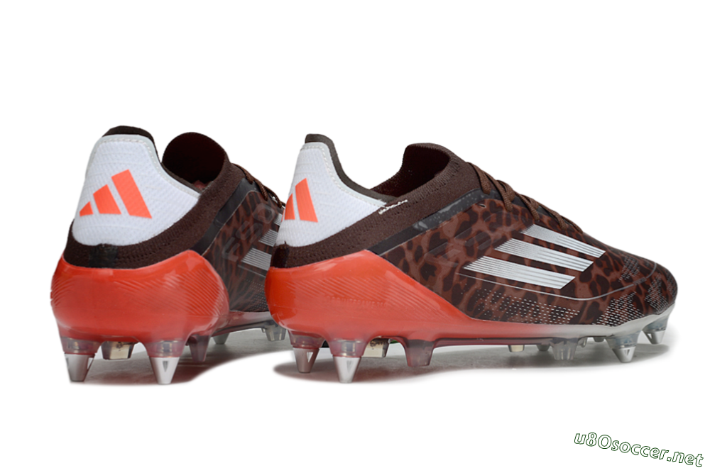 Men's Adidas F50 Elite SG Football Boots - Leopard/Red/Silver 6